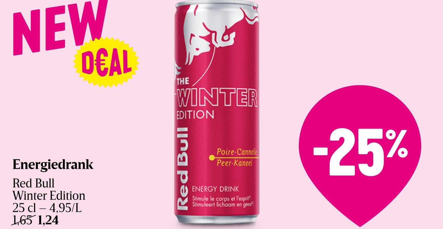 Energy drink | Winter edition Vleugels voor de winter. Met de smaak van peer-kaneel