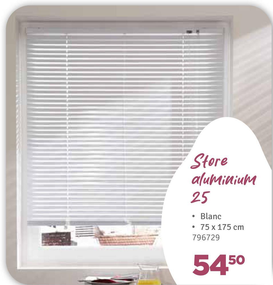 Store
aluminium
25
•
• Blanc
75 x 175 cm
796729
5450