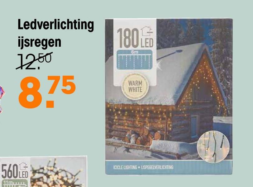 Ledverlichting Ijsregen Wit <p>LED sfeerverlichting voor binnen en buiten. Deze kerstverlichting bestaat uit 180 lichtjes en is 6 meter lang.</p> <ul>   <li>Voor binnen en buiten</li> <li>6 meter lang</li> <li>Warm wit licht</li>  <li>IJsregenverlichting</li> </ul>