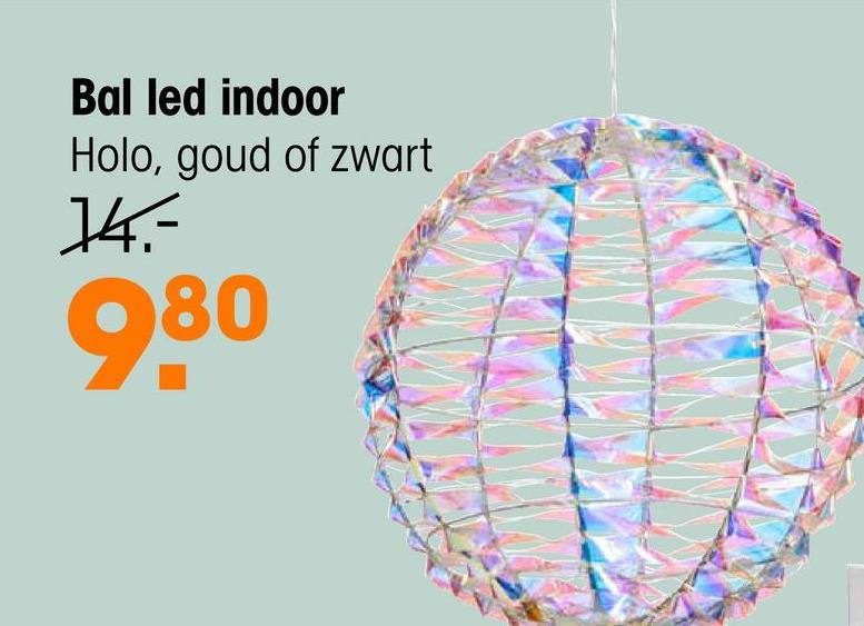 Bal Led Deze exclusieve LED bal, met een diameter van 18 cm en gemaakt van hoogwaardig kunststof,  is perfect voor een gezellige sfeer in huis. Deze LED bal wordt geleverd zonder batterijen en is ideaal voor feestelijke gelegenheden.  Maak de kerstsfeer comp