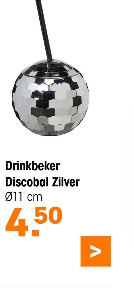 Drinkbeker Disco Zilver - 600ml <p> De trendy drinkbeker in discobal-stijl is perfect voor feestjes en speciale gelegenheden! Deze zilveren beker heeft een inhoud van 600 ml en is gemaakt van duurzaam kunststof. Inclusief rietje, ideaal voor kinderen. Maak elk moment speciaal met d