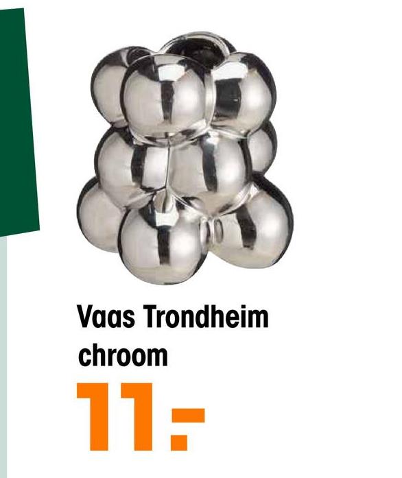 Vaas Trondheim Chroom De Trondheim vaas in zilver is een sfeervolle en moderne toevoeging aan je interieur. Gemaakt van hoogwaardig dolomiet (steen), combineert deze vaas duurzaamheid met elegantie. Met zijn zachte tint en unieke design brengt hij een verfijnde uitstralin