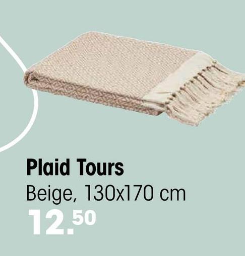 Plaid Tours Multicolor Sfeervol Tours plaid. Gemaakt van 80% katoen en 20% polyester. 130 x 170 cm (lxb).