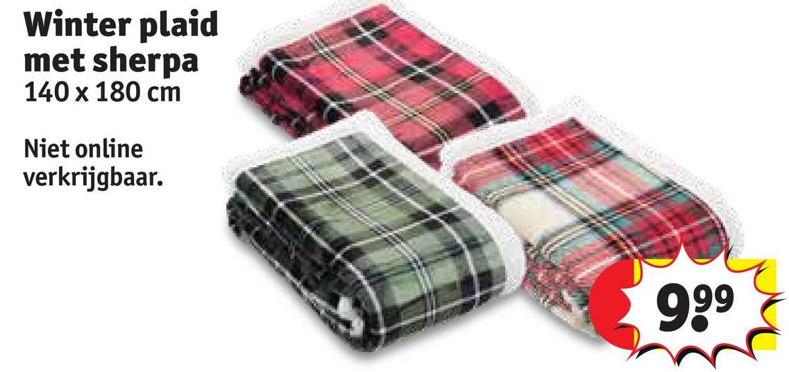 Winter plaid
met sherpa
140 x 180 cm
Niet online
verkrijgbaar.
999