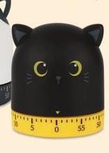 Keukenwekker BLACK CAT Zwart Wat een originele must-have voor in de keuken : een keukenwekker in de vorm van het hoofd van een zwarte kat. Deze schattige en originele timer brengt een speelse sfeer in jouw kookruimte en een glimlach tijdens het koken. Bovendien eenvoudig in gebruik met een duidelijke tijdsaanduiding tot 60 minuten.Een origineel cadeau voor kattenliefhebbers en kookfanaten.