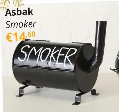 Asbak SMOKER Zwart Asbak SMOKER Zwart