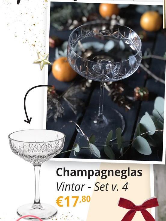 S/4 Champagneglas VINTAR Glas S/4 Champagneglas VINTAR Glas