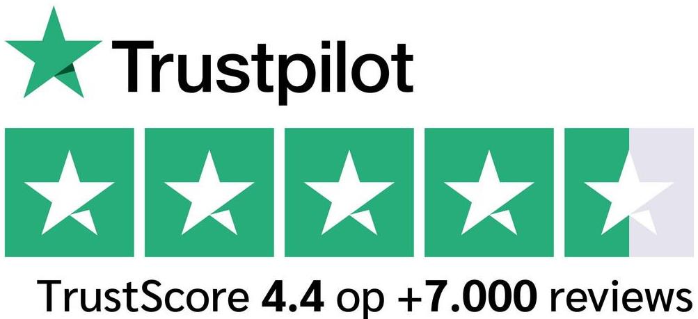 Trustpilot
TrustScore 4.4 op +7.000 reviews