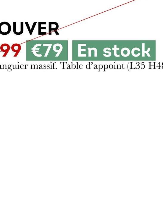 OUVER
99 €79 En stock
anguier massif. Table d'appoint (L35 H48