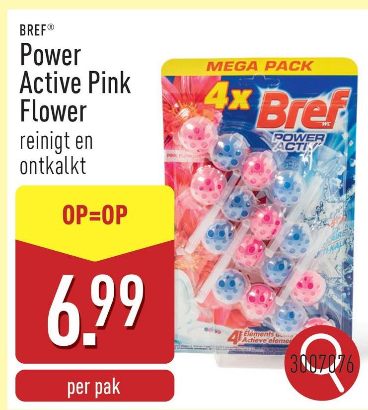 Power Active Pink Flower reinigt en ontkalkt