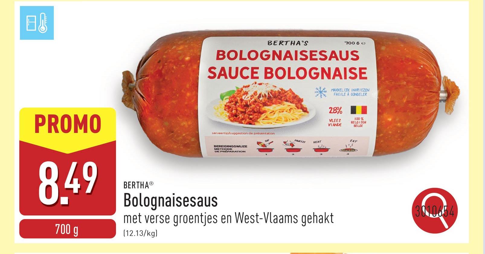 Bolognaisesaus met verse groentjes en West-Vlaams gehakt