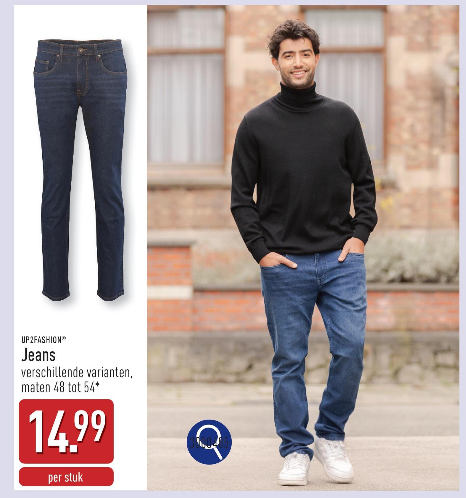 Jeans katoen/elastaan (Lycra®), tapered fit, keuze uit verschillende varianten, maten 48 tot 54*, OEKO-TEX®-gecertificeerd