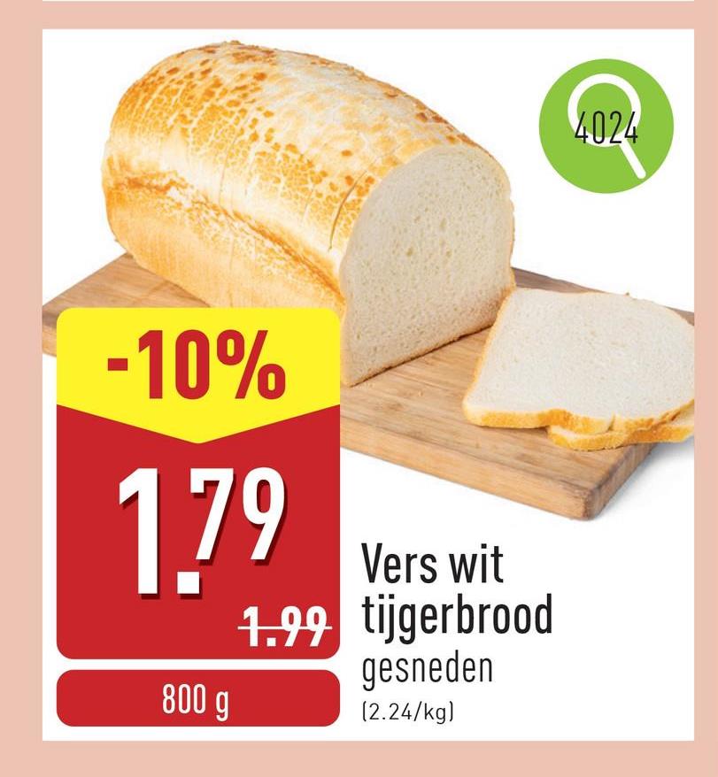 Vers wit tijgerbrood gesneden