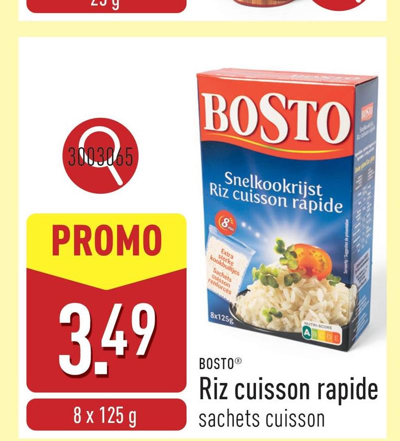 Riz cuisson rapide sachets cuisson, temps de cuisson : 8 min