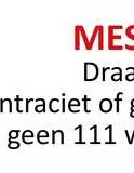 MES
Draa
ntraciet of
geen 111 w