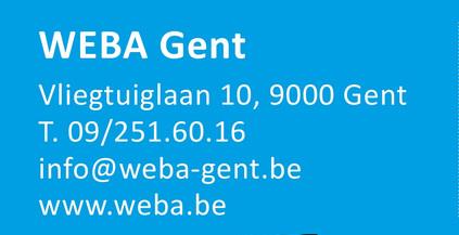 WEBA Gent
Vliegtuiglaan 10, 9000 Gent
T. 09/251.60.16
info@weba-gent.be
www.weba.be