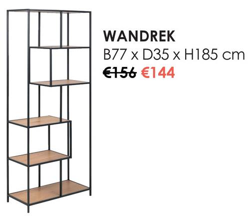 WANDREK
B77 x D35 x H185 cm
€156 €144