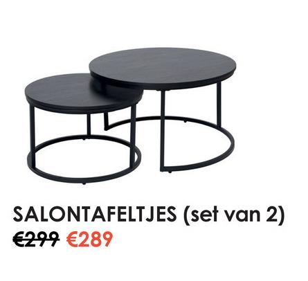 SALONTAFELTJES (set van 2)
€299 €289