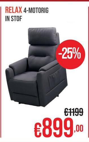 RELAX 4-MOTORIG
IN STOF
-25%
€1199
€899,00