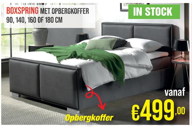 BOXSPRING MET OPBERGKOFFER
90, 140, 160 OF 180 CM
IN STOCK
vanaf
Opbergkoffer
€499.00