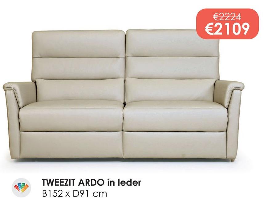 TWEEZIT ARDO in leder
B152 x D91 cm
€2224
€2109