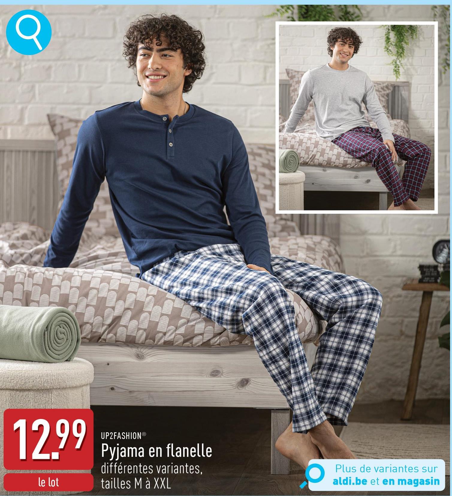 Pyjama en flanelle haut : coton/viscose, pantalon : coton, choix entre différentes variantes, tailles M à XXL, certifié OEKO-TEX®