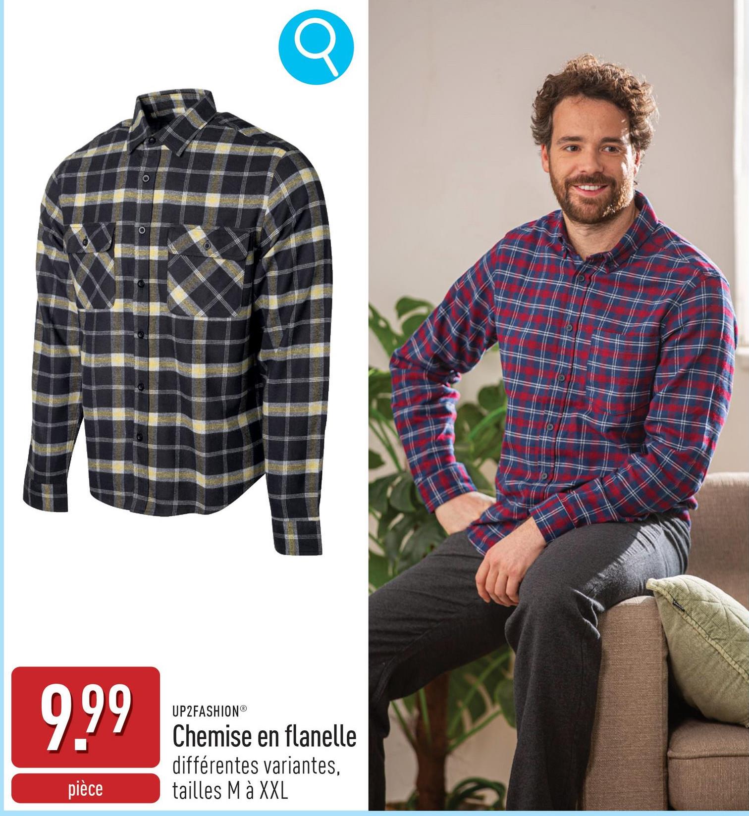 Chemise en flanelle coton, regular fit, choix entre différentes variantes, tailles M à XXL, certifiée OEKO-TEX®