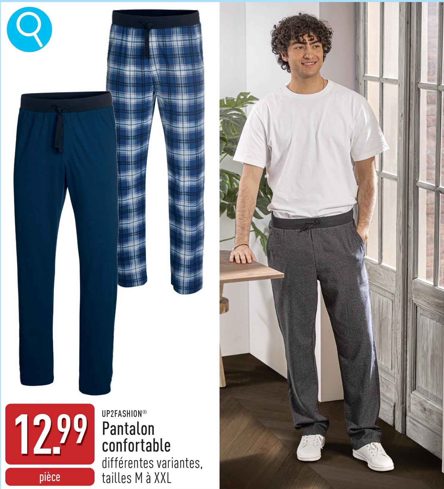 Pantalon confortable coton ou coton/viscose, choix entre différentes variantes, tailles M à XXL