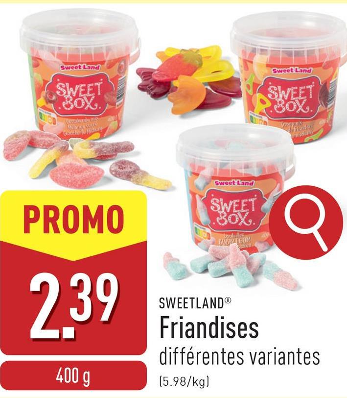 Friandises choix entre différentes variantes, petit seau refermable