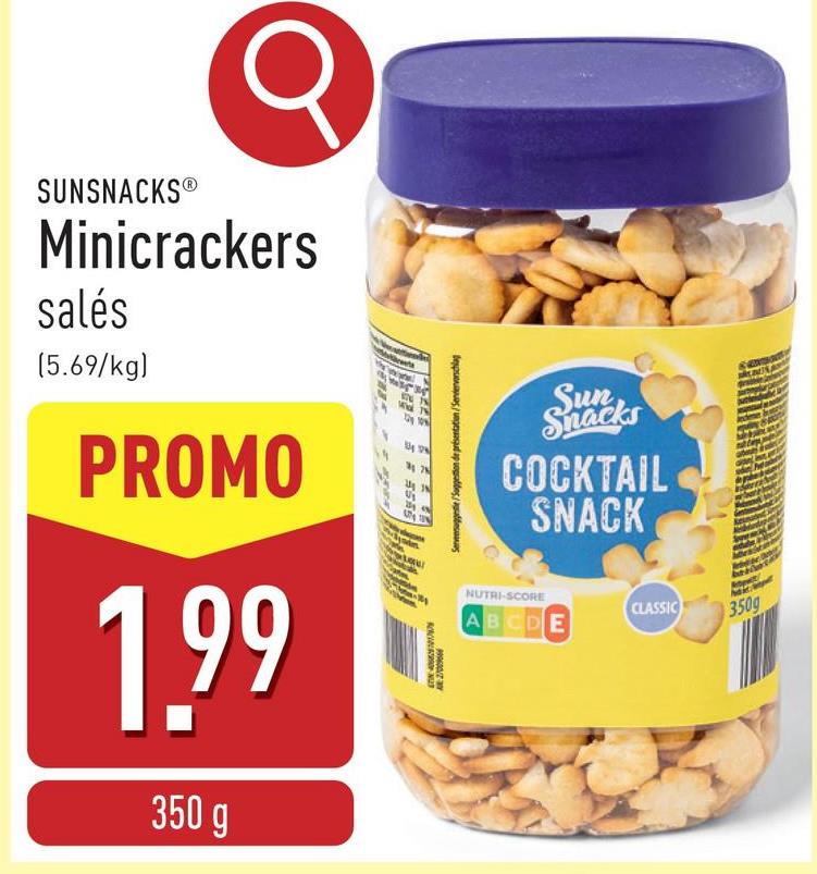 Minicrackers salés, en bocal refermable