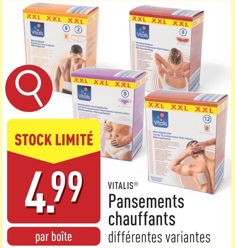 Pansements chauffants choix entre différentes variantes