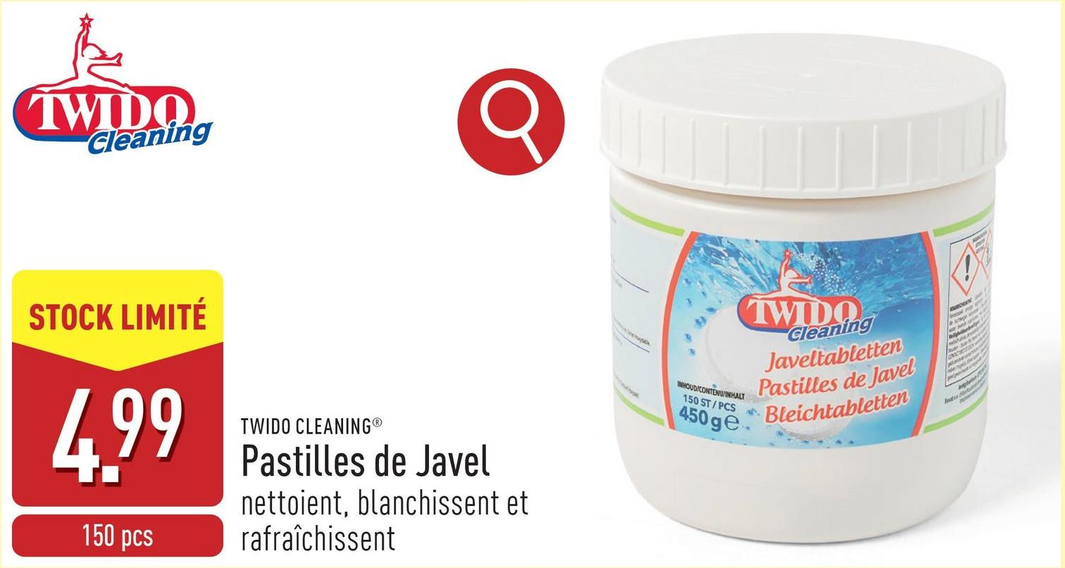 Pastilles de Javel nettoient, blanchissent et rafraîchissent