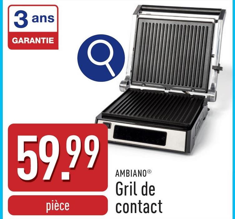 Gril de contact 1800-2200 Wavec minuterietempérature réglable : 80 à 220 °C8 programmesthermomètre de grilplaques gril amovibles avec revêtement antiadhésif (29 x 25,5 cm, résistantes au lave-vaisselle)bac de récupération des graisses amovible (résistant au lave-vaisselle)peut être utilisé comme barbecue de table lorsqu'il est déplié