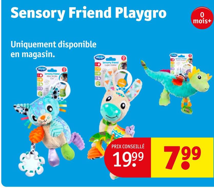 Sensory Friend Playgro
Uniquement disponible
en magasin.
0
mois+
Sensory Friend
Lupe Land
Semory Fined
PRIX CONSEILLÉ
1999 799