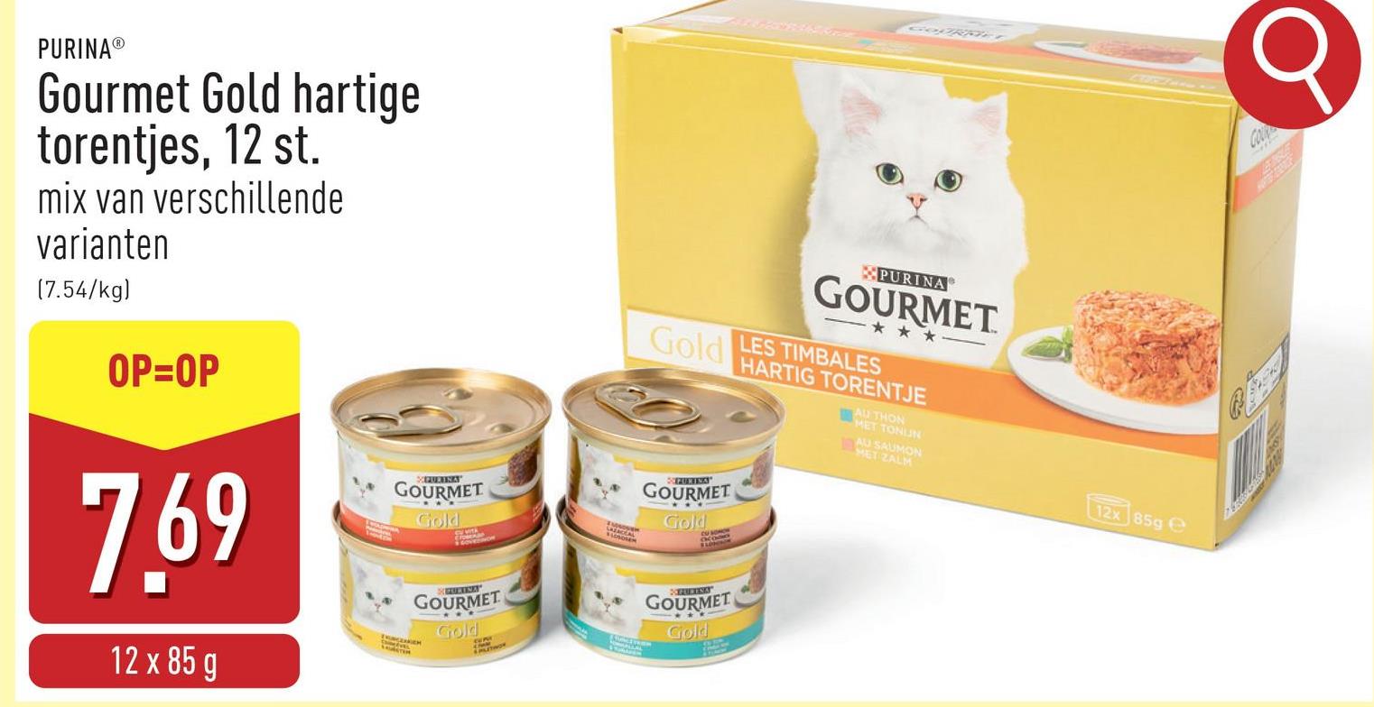 Gourmet Gold hartige torentjes, 12 st. volledig diervoeder voor volwassen katten, keuze uit verschillende varianten