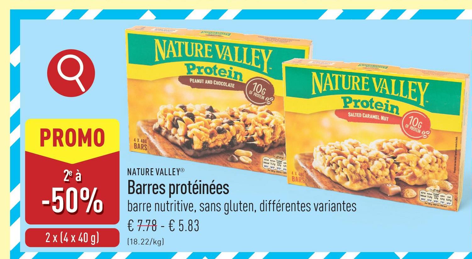 Barres protéinées barre nutritive, sans gluten, choix entre différentes variantes