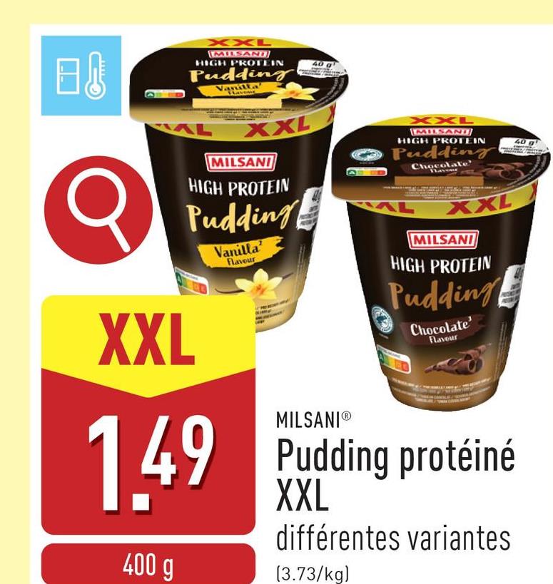 Pudding protéiné XXL teneur élevée en protéines, choix entre différentes variantes