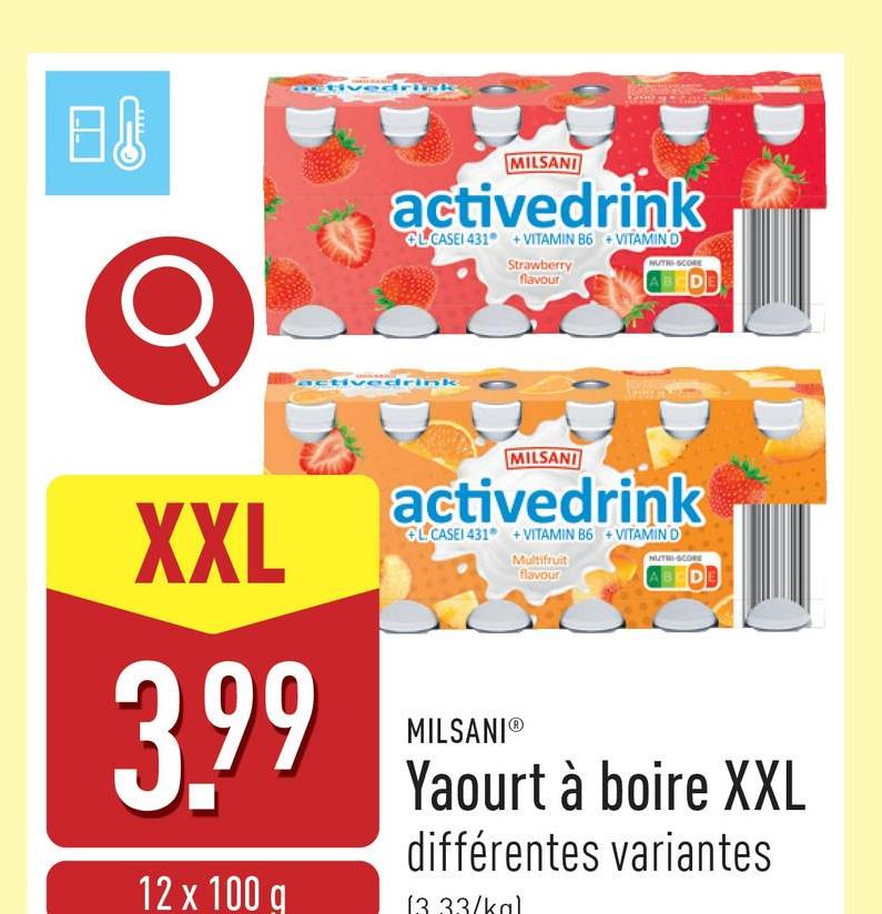 Yaourt à boire XXL choix entre différentes variantes, en flacons refermables