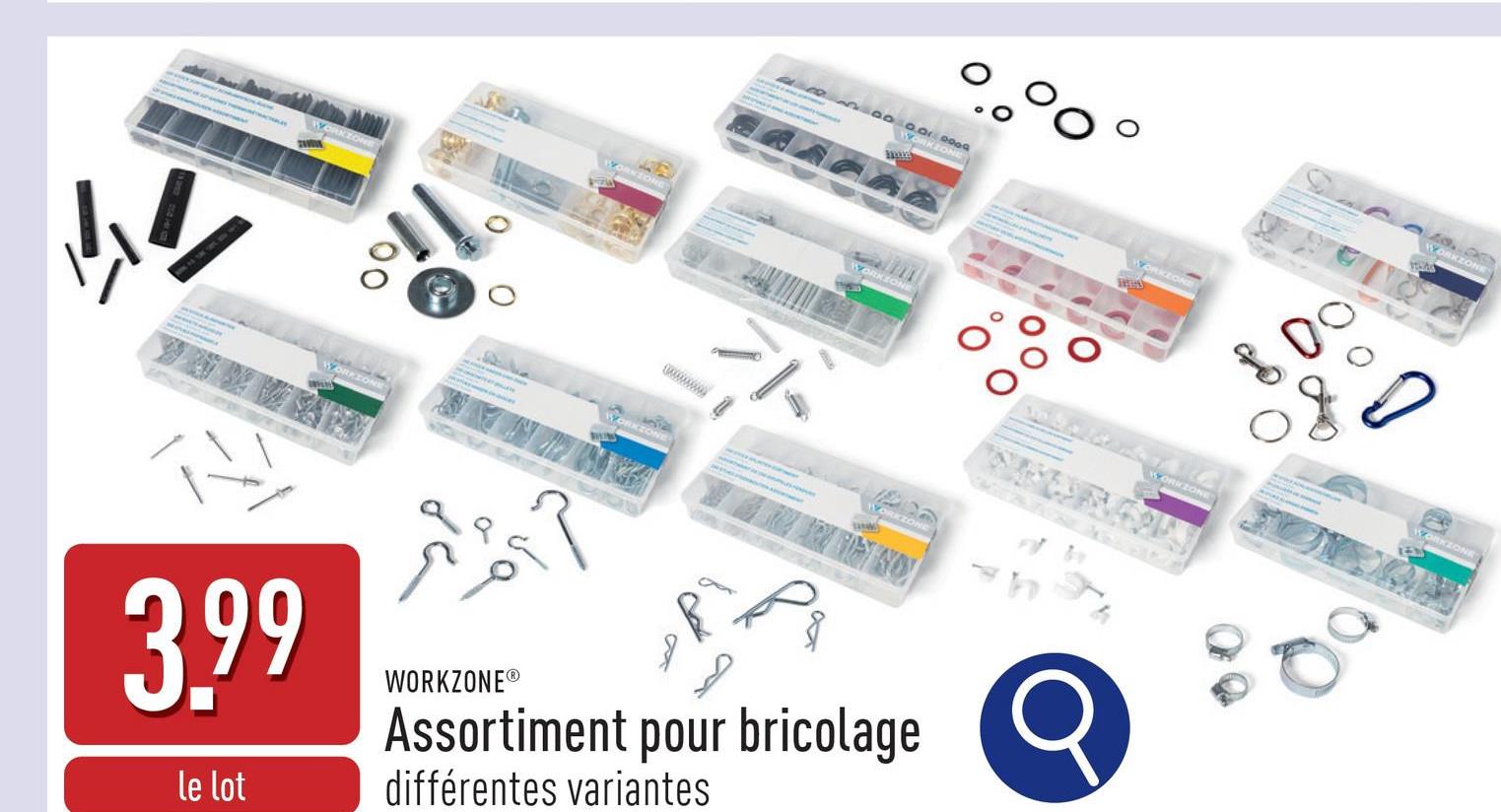 Assortiment pour bricolage choix entre différentes variantes