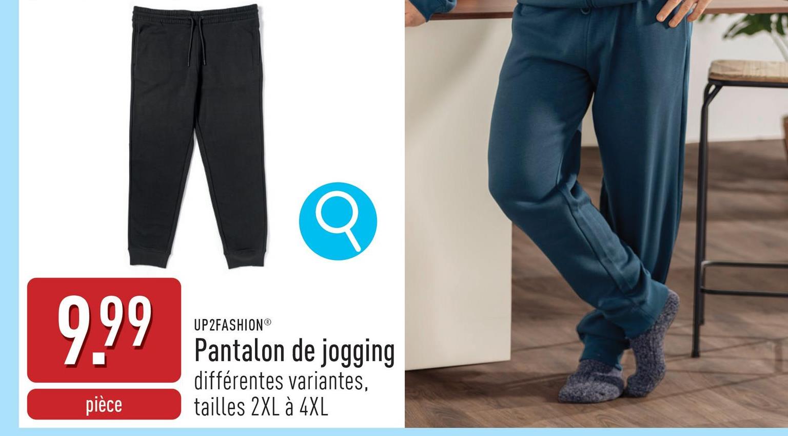 Pantalon de jogging coton/polyester, regular fit, choix entre différentes variantes, tailles 2XL à 4XL, certifié OEKO-TEX®