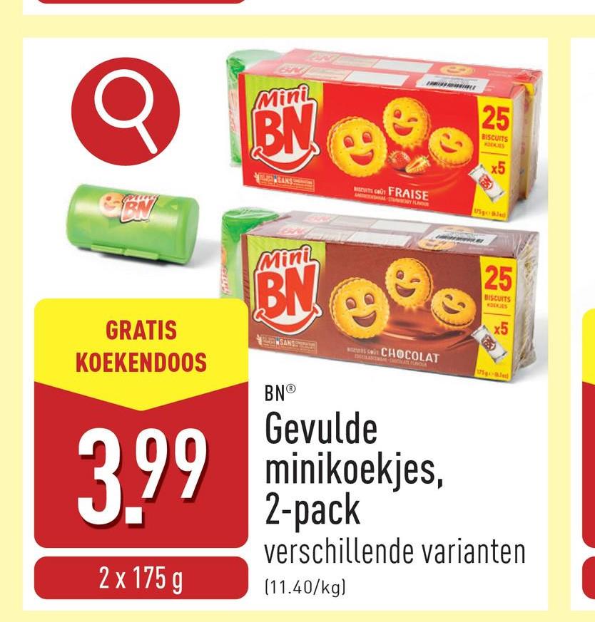 Gevulde minikoekjes, 2-pack keuze uit verschillende varianten