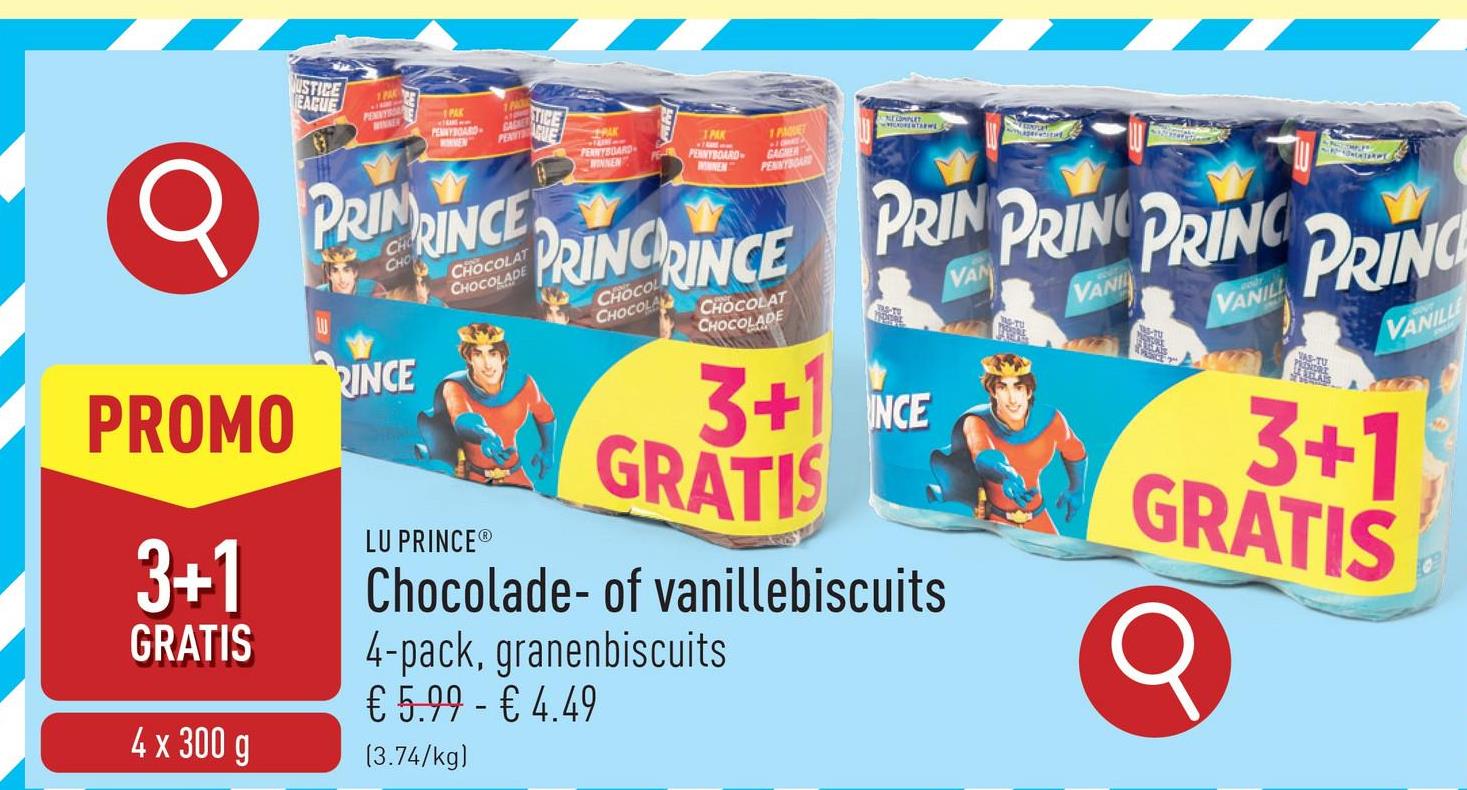 Chocoladebiscuits 4-pack, granenbiscuits met chocoladesmaakvulling