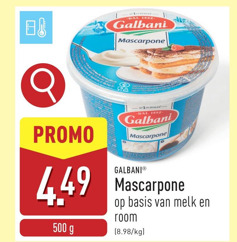 Mascarpone op basis van melk en room