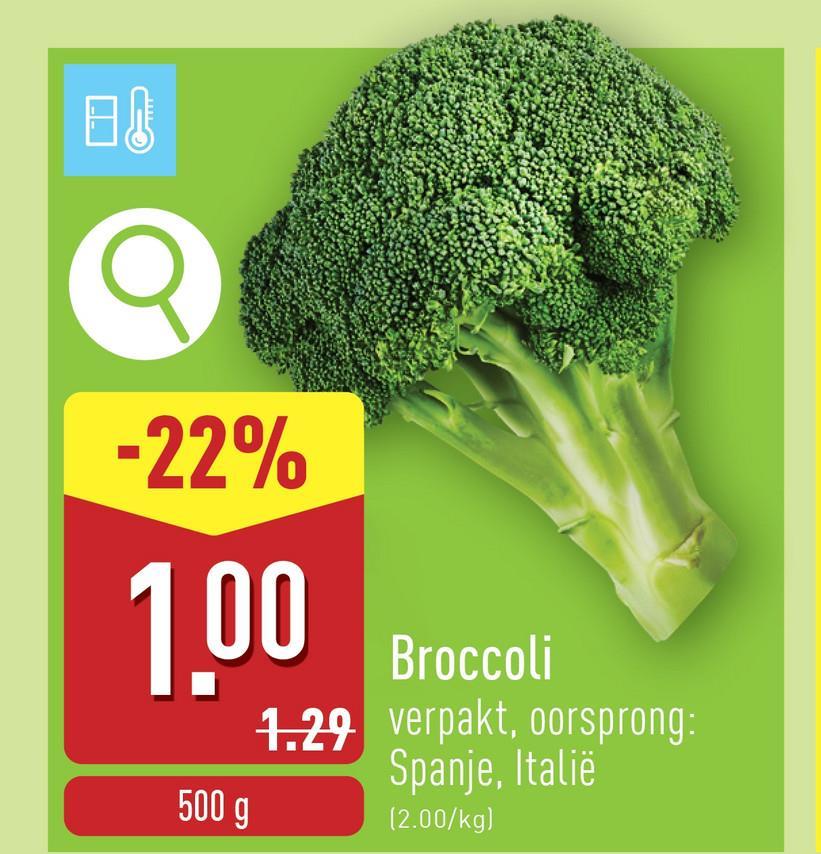 Broccoli verpakt, oorsprong: Spanje, Italië