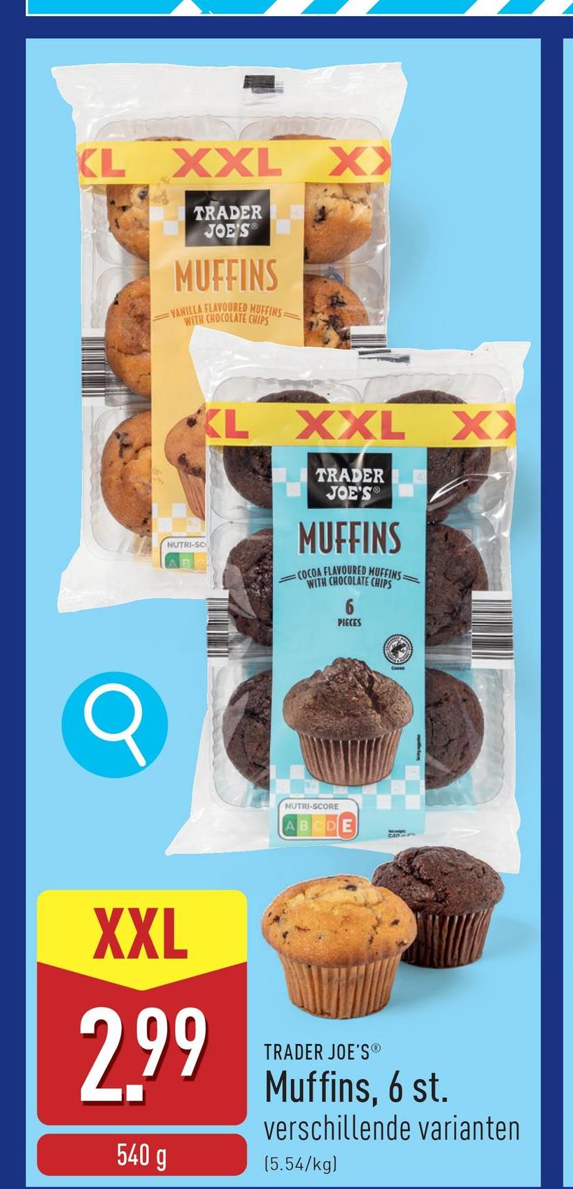 Muffins, 6 st. keuze uit verschillende varianten