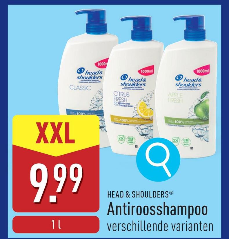 Antiroosshampoo met pomp, keuze uit verschillende varianten