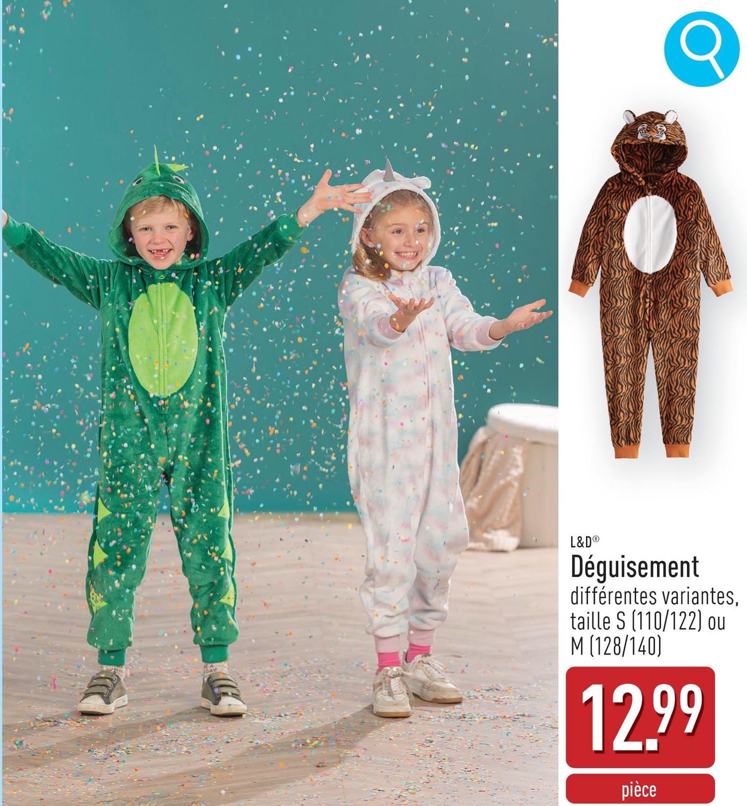 Déguisement pour enfants polyester, choix entre différentes variantes, taille S (110/122) ou M (128/140), certifié OEKO-TEX®