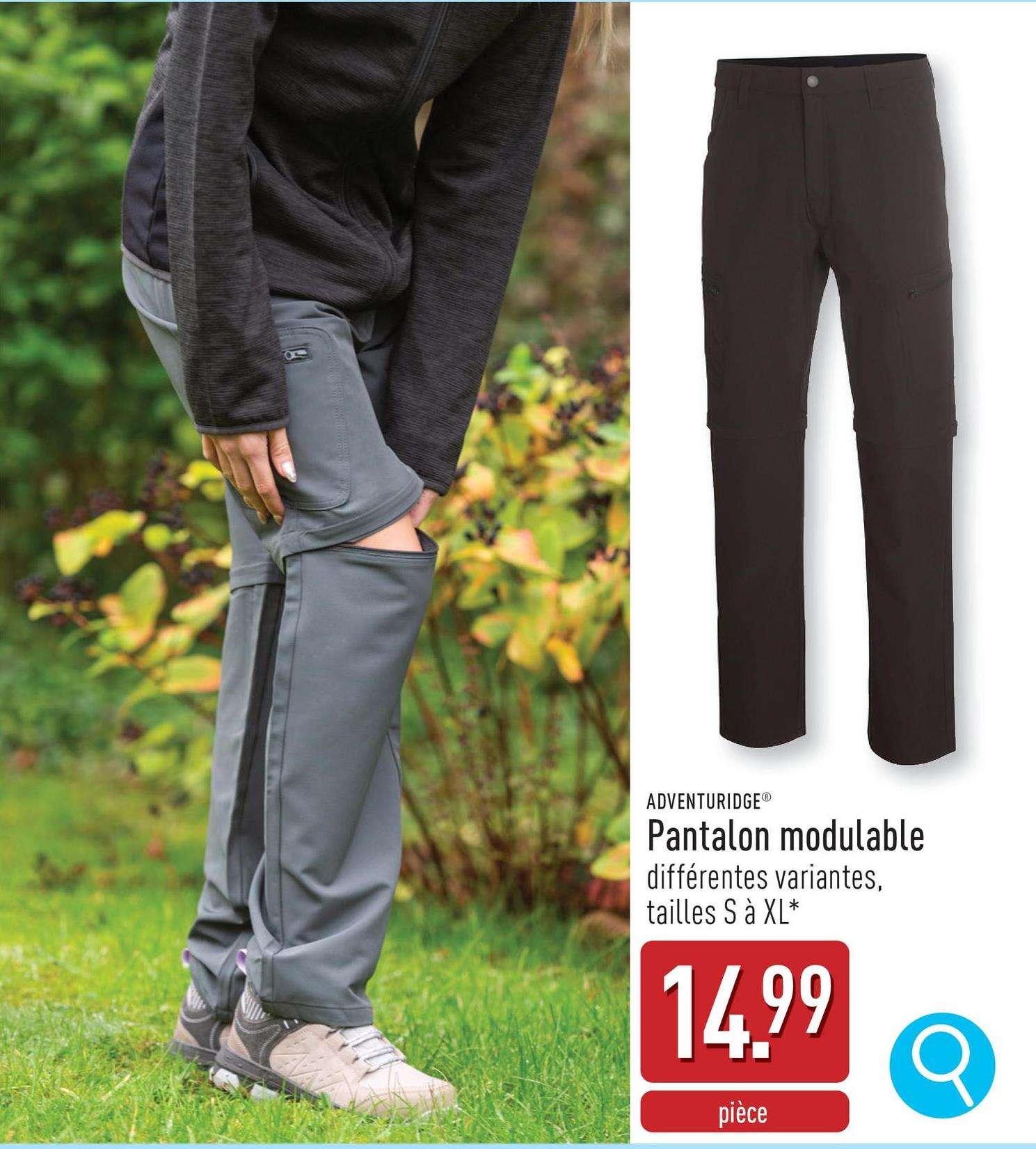 Pantalon modulable polyester/élasthanne, regular fit, déperlant, choix entre différentes variantes, tailles S à XL*, certifié OEKO-TEX®