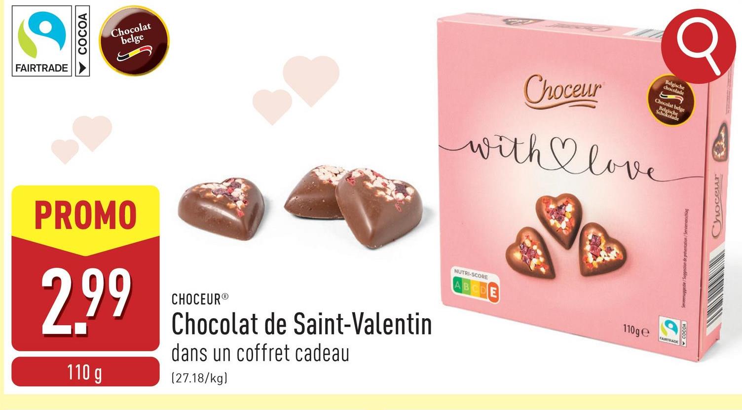 Chocolat de Saint-Valentin dans un coffret cadeau