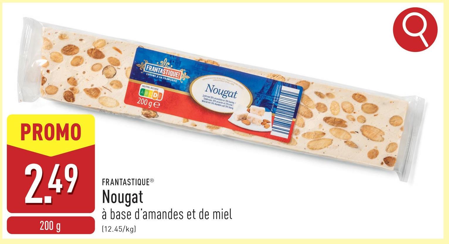 Nougat à base d’amandes et de miel